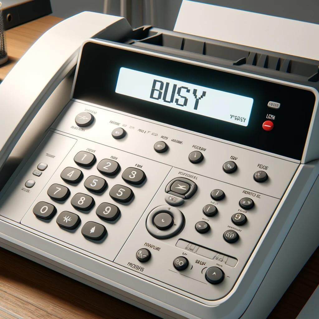 Fax machine with a Busy signal