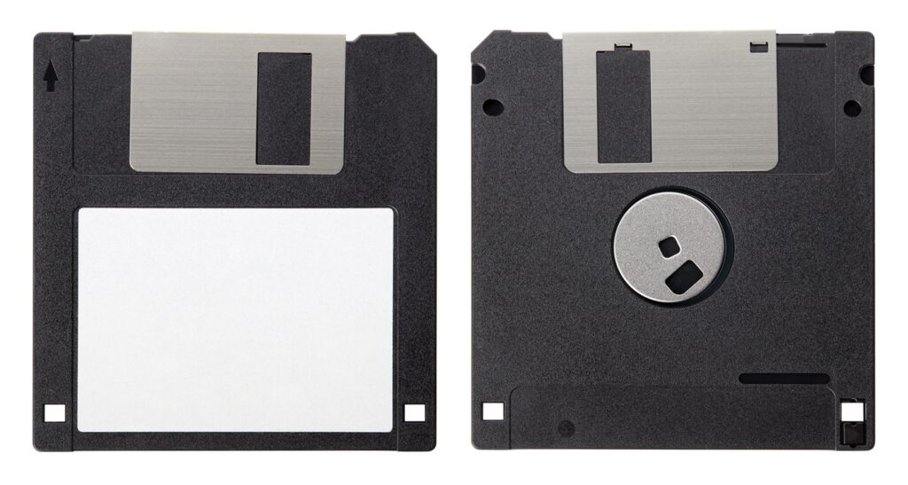 Black floppy disk