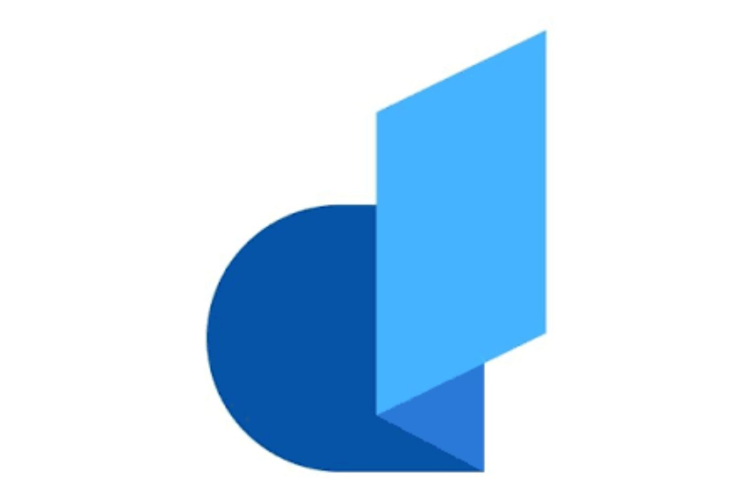 The Documo logo, which is a stylized D in two shades of blue, with the ascender line made to look like a folder.