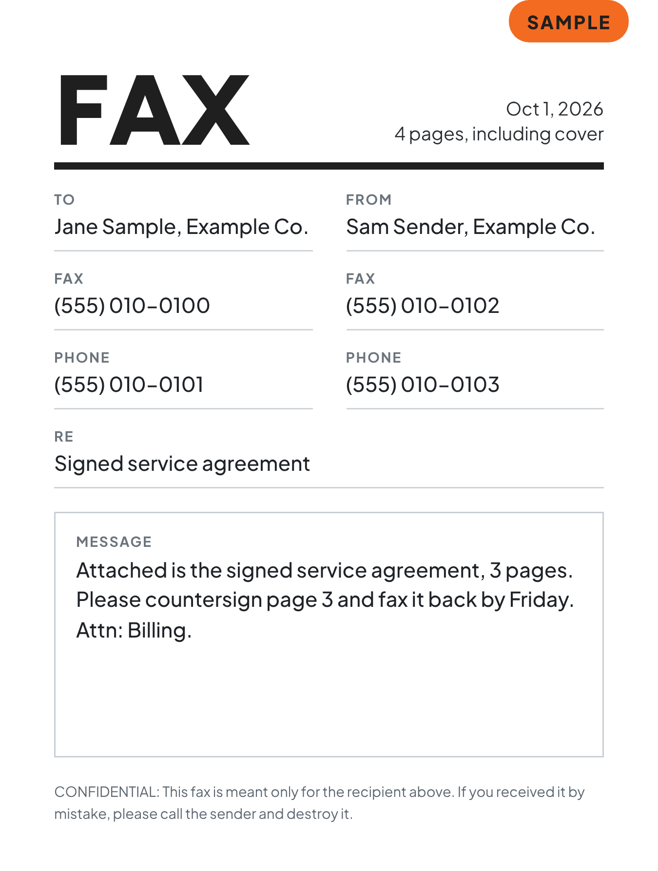 fax cover sheet example fax cover sheet example