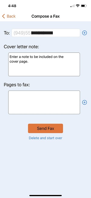 Step 3: Compose your fax